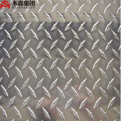 Diamond pattern embossed sheet 3003 5052 aluminum checkered plate price